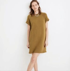 MWL Airyterry Olive Green Sweatshirt Dress Size L
